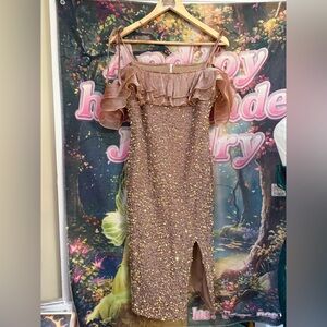 Elegant Sequin Dress with Ruffle Details